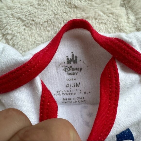 Disney Baby | Red, White & Blue, Minnie Mouse July 4th Onesie | Size 0-3 Months - Picture 5 of 7